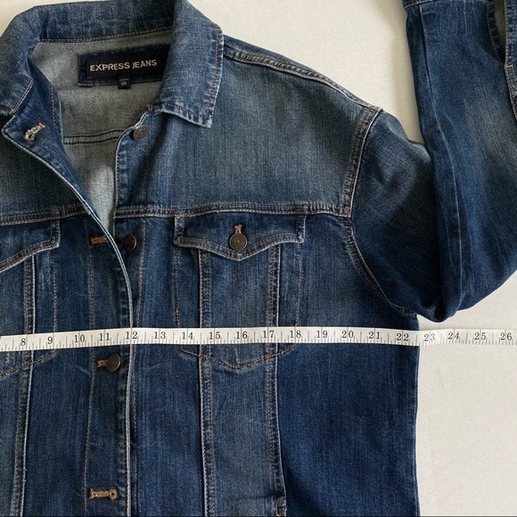 Express Womens Jean Jacket size Large - Picture 9 of 11
